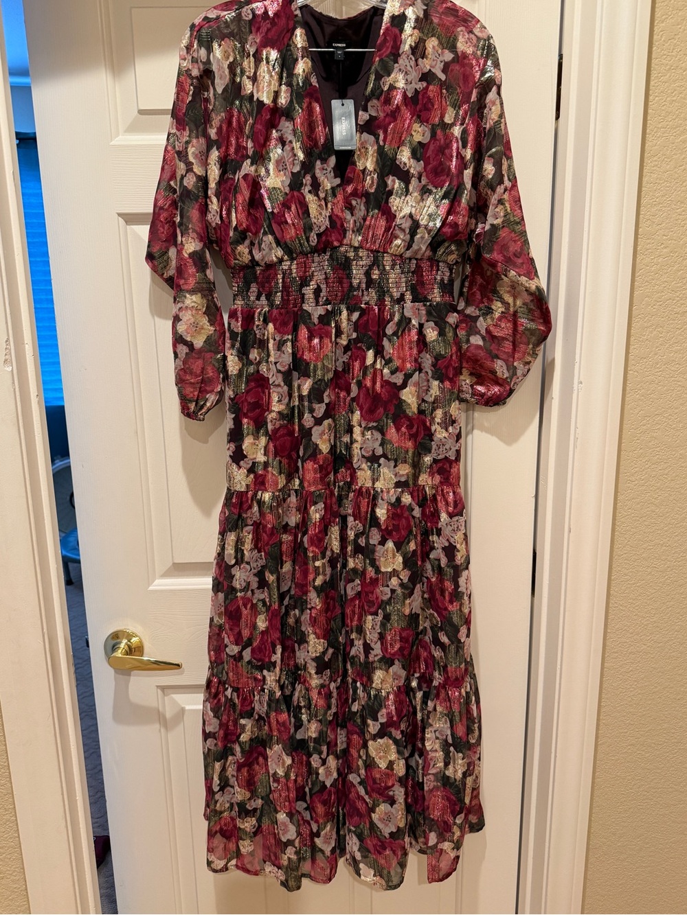 Metallic maxi dress